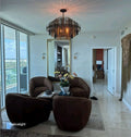 Emile Industrial Wind Round Chandelier 24
