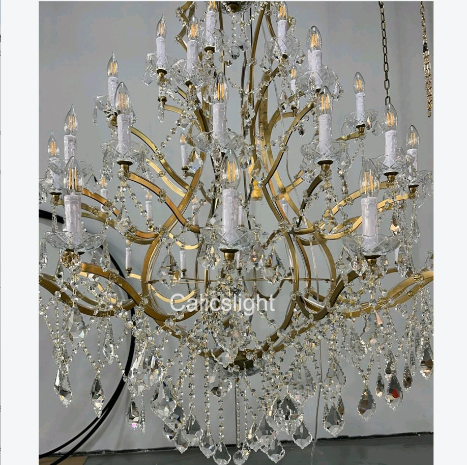 Empire Maria Theresa Crystal Chandelier 60" /50-LIGHT