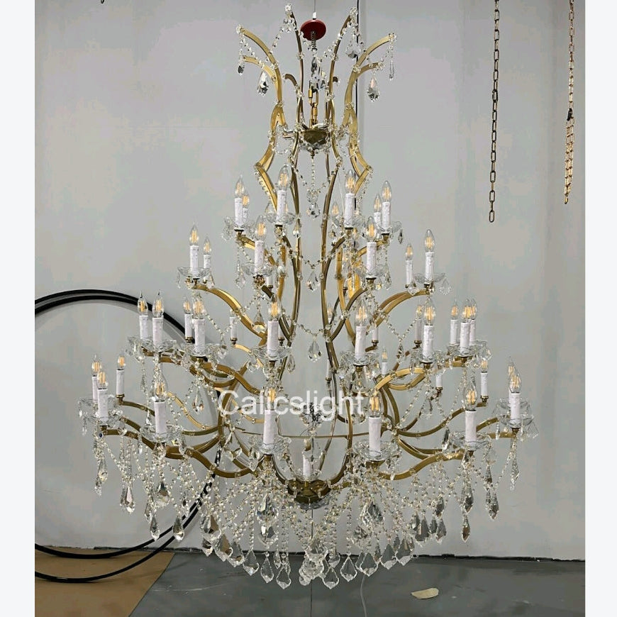 Empire Maria Theresa Crystal Chandelier 60" /50-LIGHT