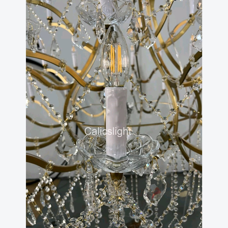 Empire Maria Theresa Crystal Chandelier 60" /50-LIGHT
