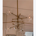 Glass Globe Mobile Six-Arm Chandelier 40
