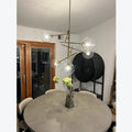 Glass Globe Mobile Six-Arm Chandelier 40
