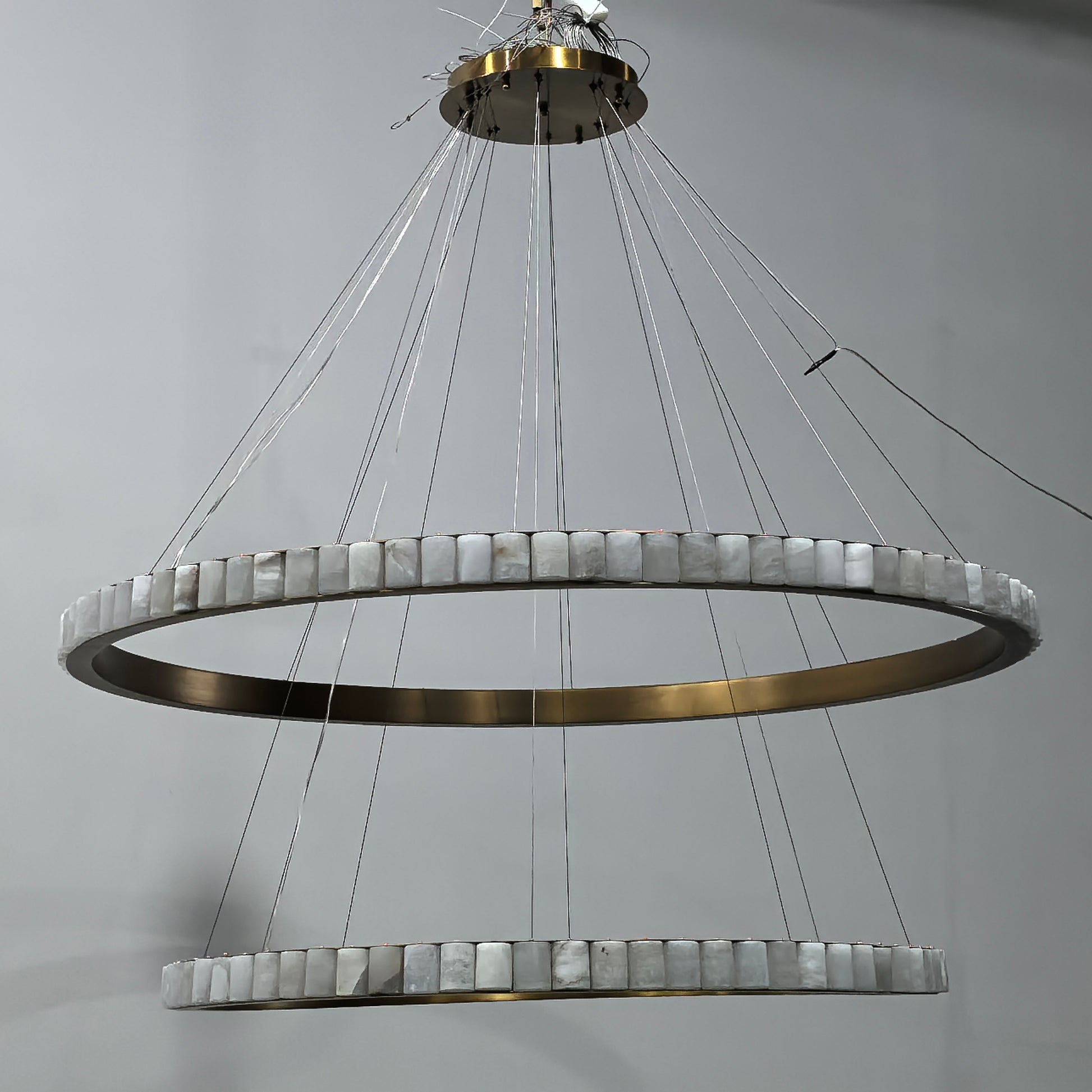 Avalon Alabaster 2 Layer Chandelier