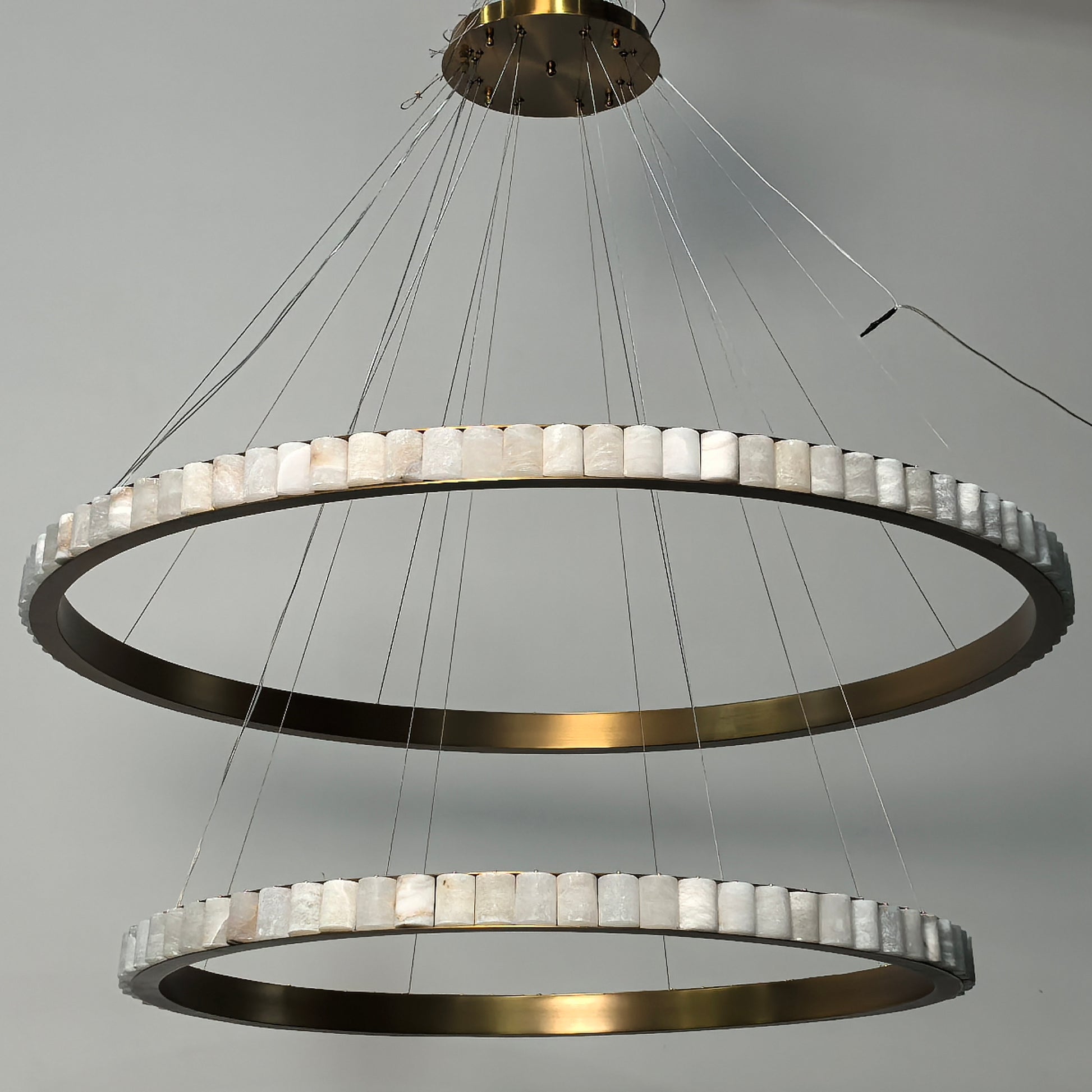Avalon Alabaster 2 Layer Chandelier