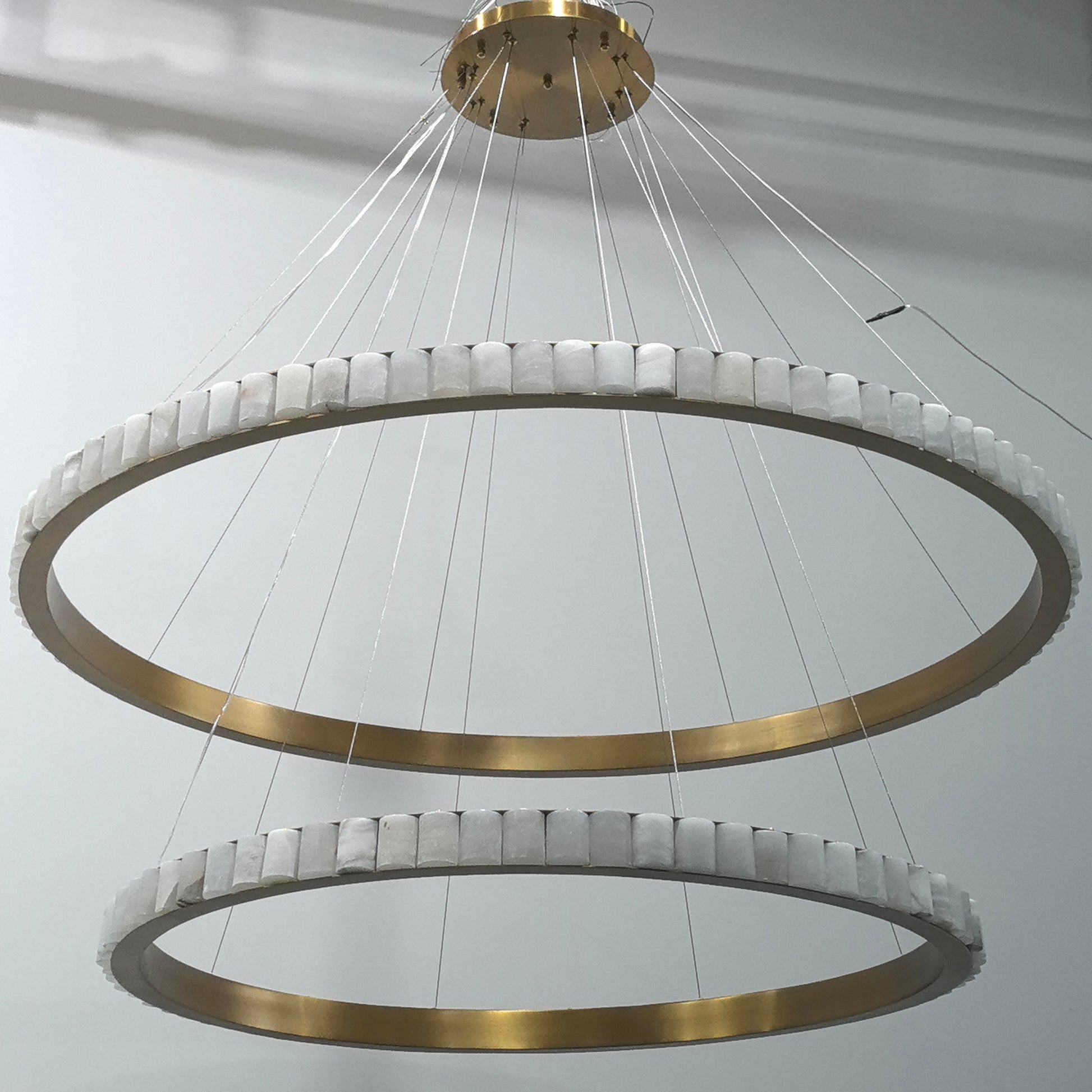 Avalon Alabaster 2 Layer Chandelier
