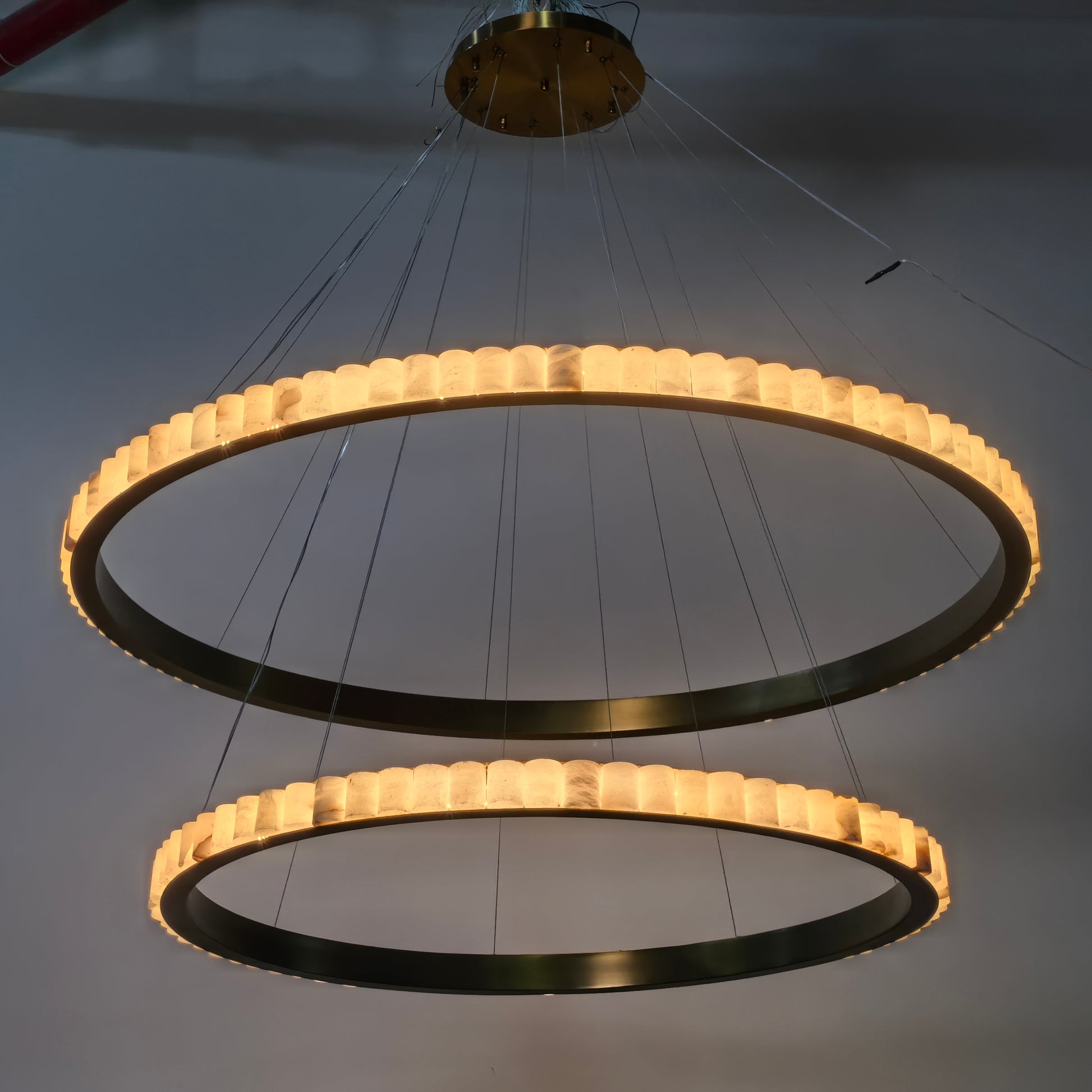 Avalon Alabaster 2 Layer Chandelier