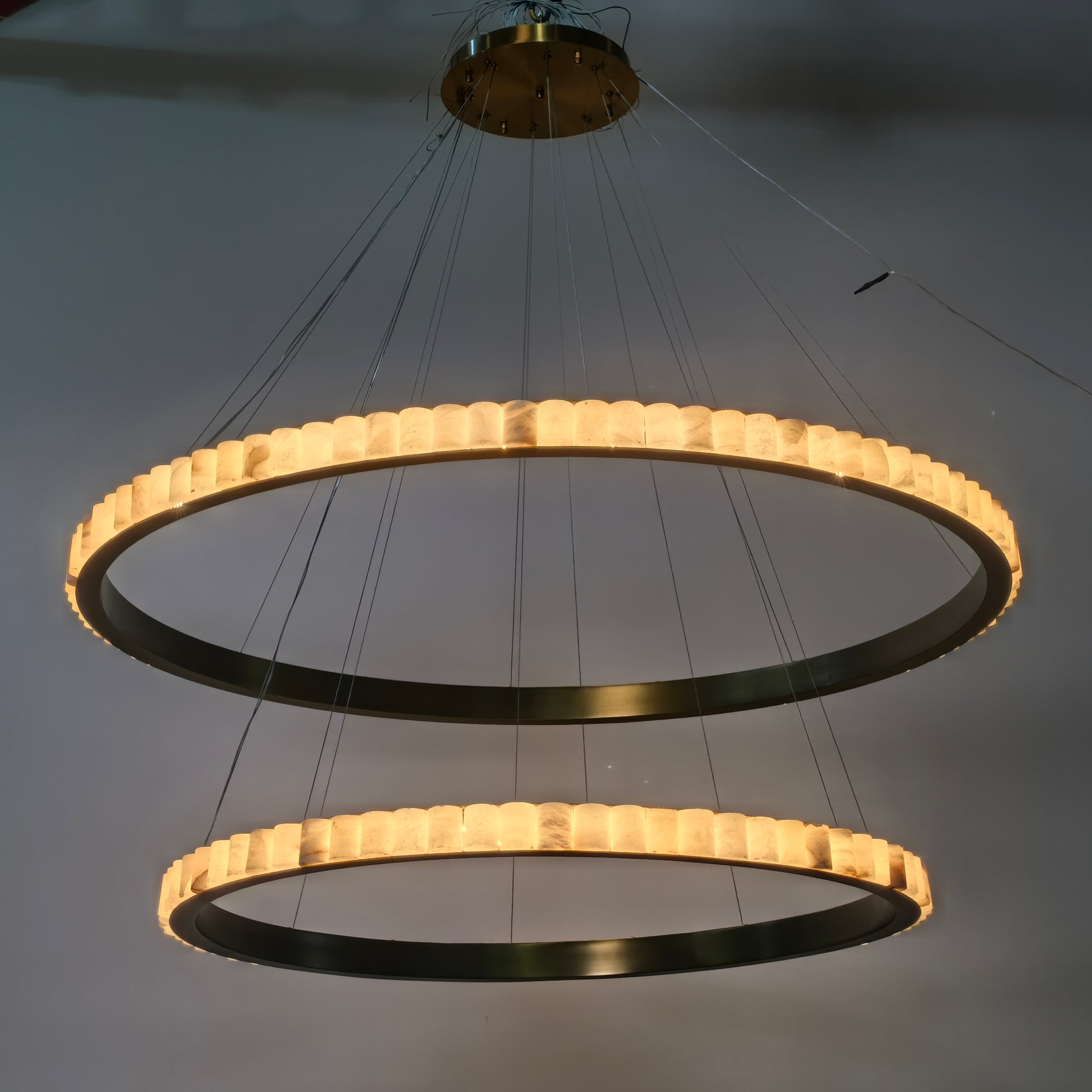 Avalon Alabaster 2 Layer Chandelier