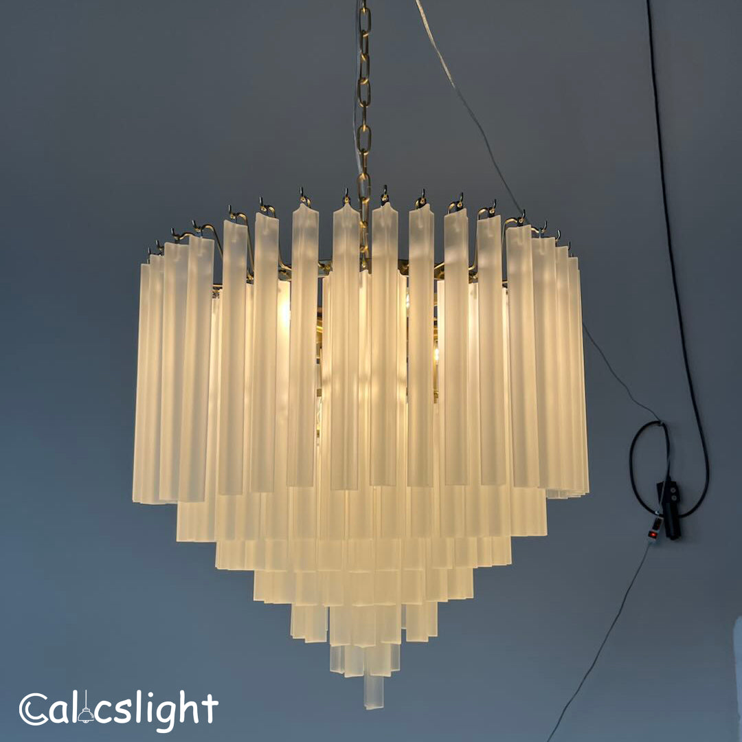 5-Tier Nova Modern Glass Chandelier