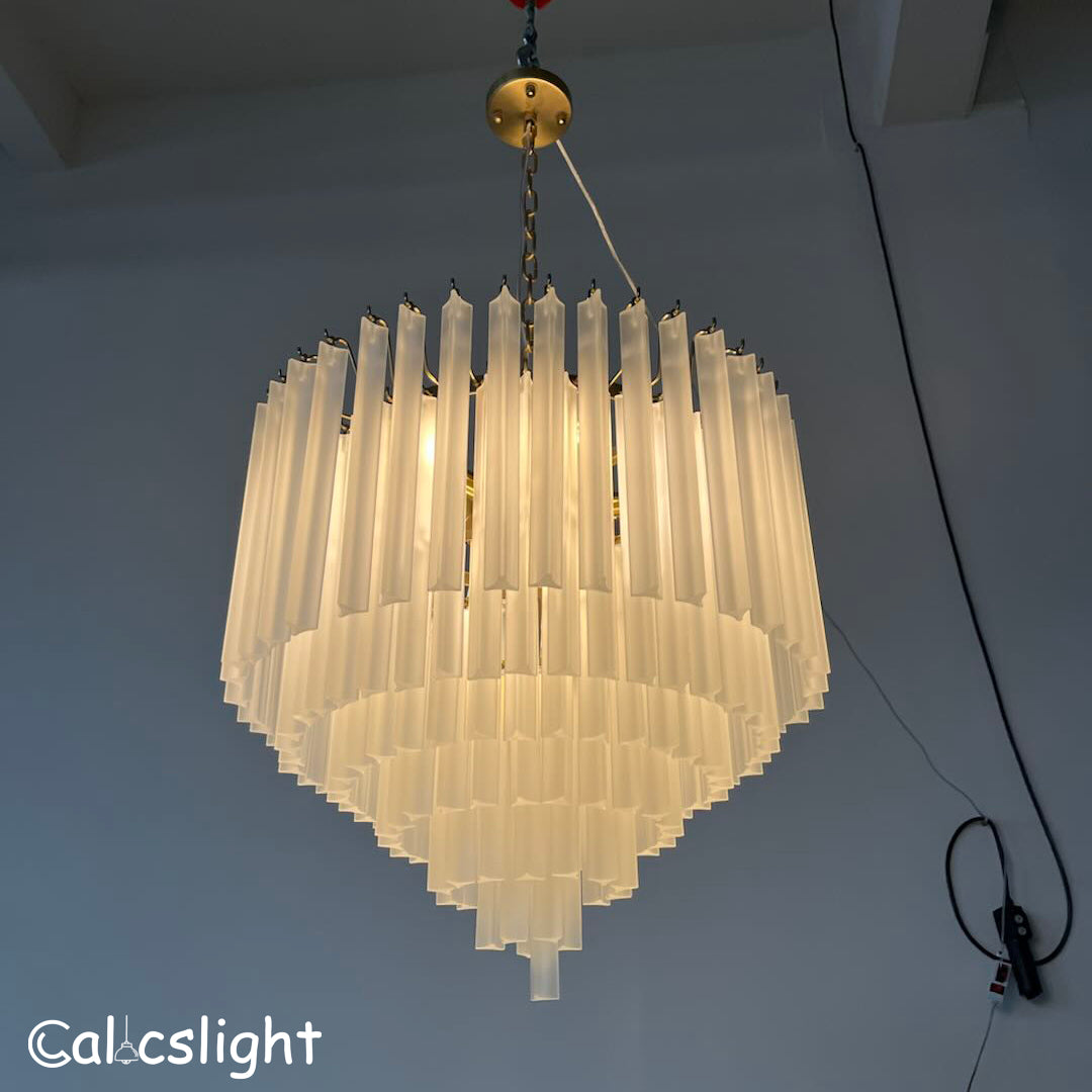 5-Tier Nova Modern Glass Chandelier