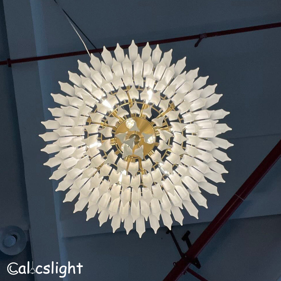 5-Tier Nova Modern Glass Chandelier