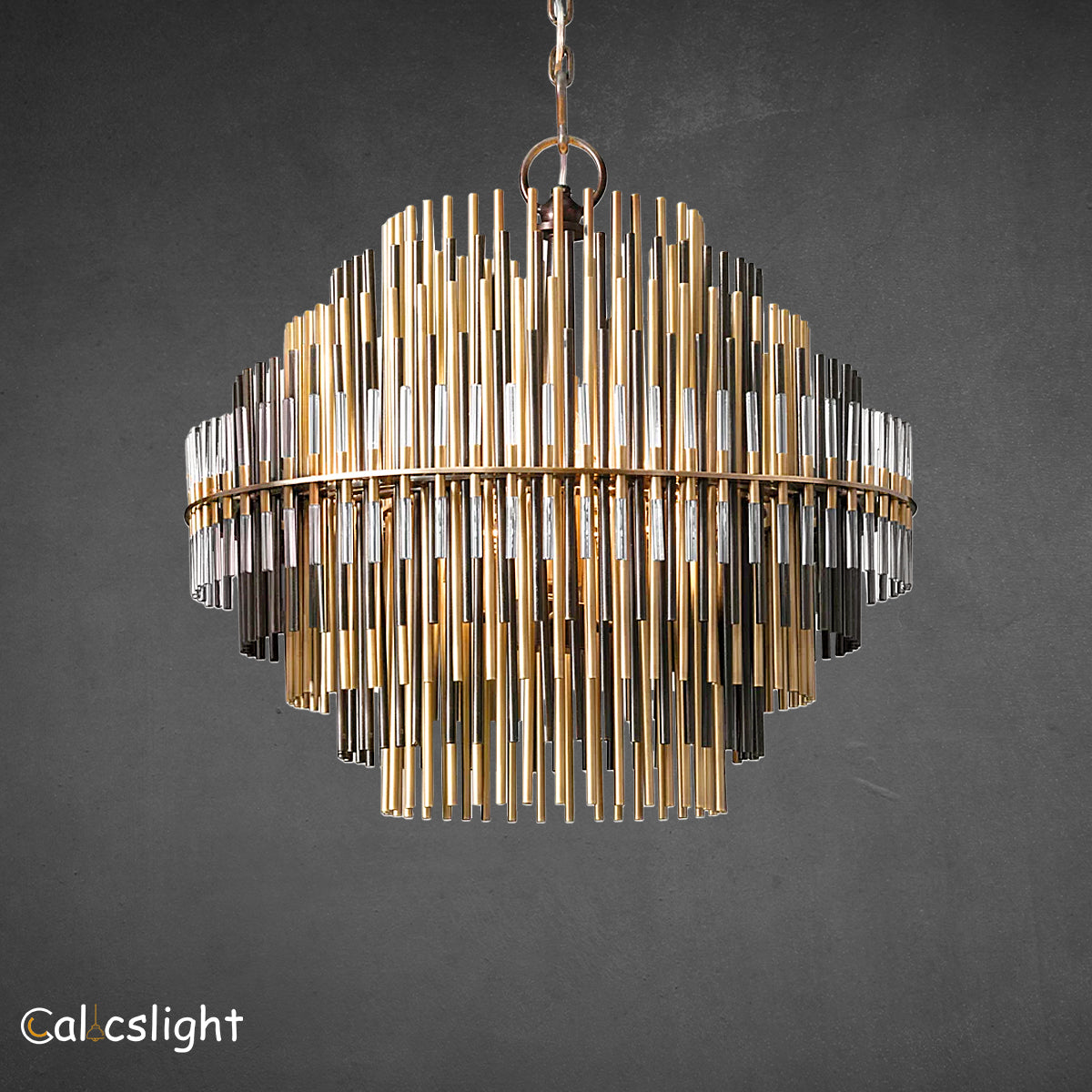 Emile Industrial Wind Round Chandelier 24" 32" 42"