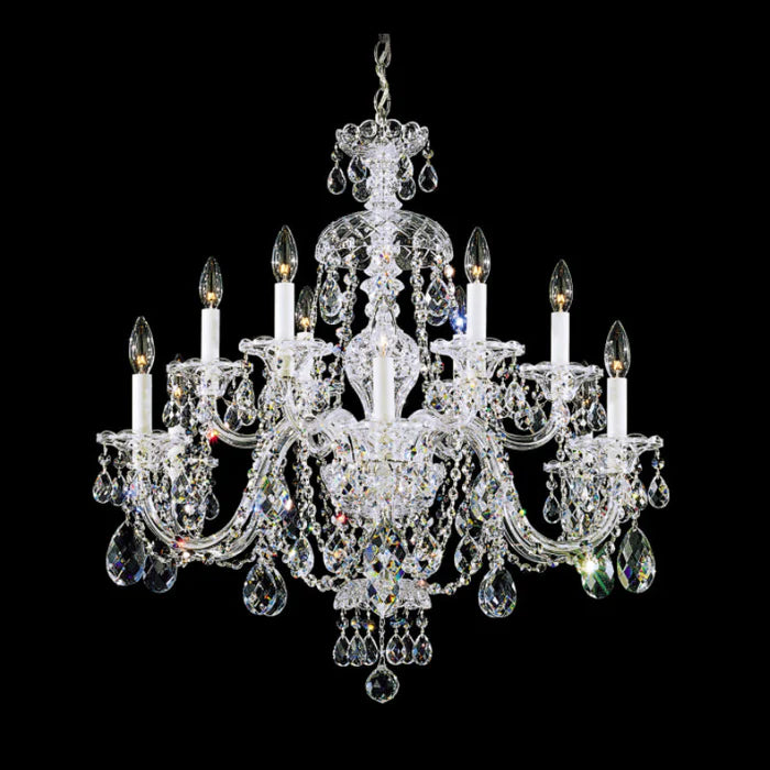 Traditional Crystal  3601 Sterling 12-lt 29" Chandelier