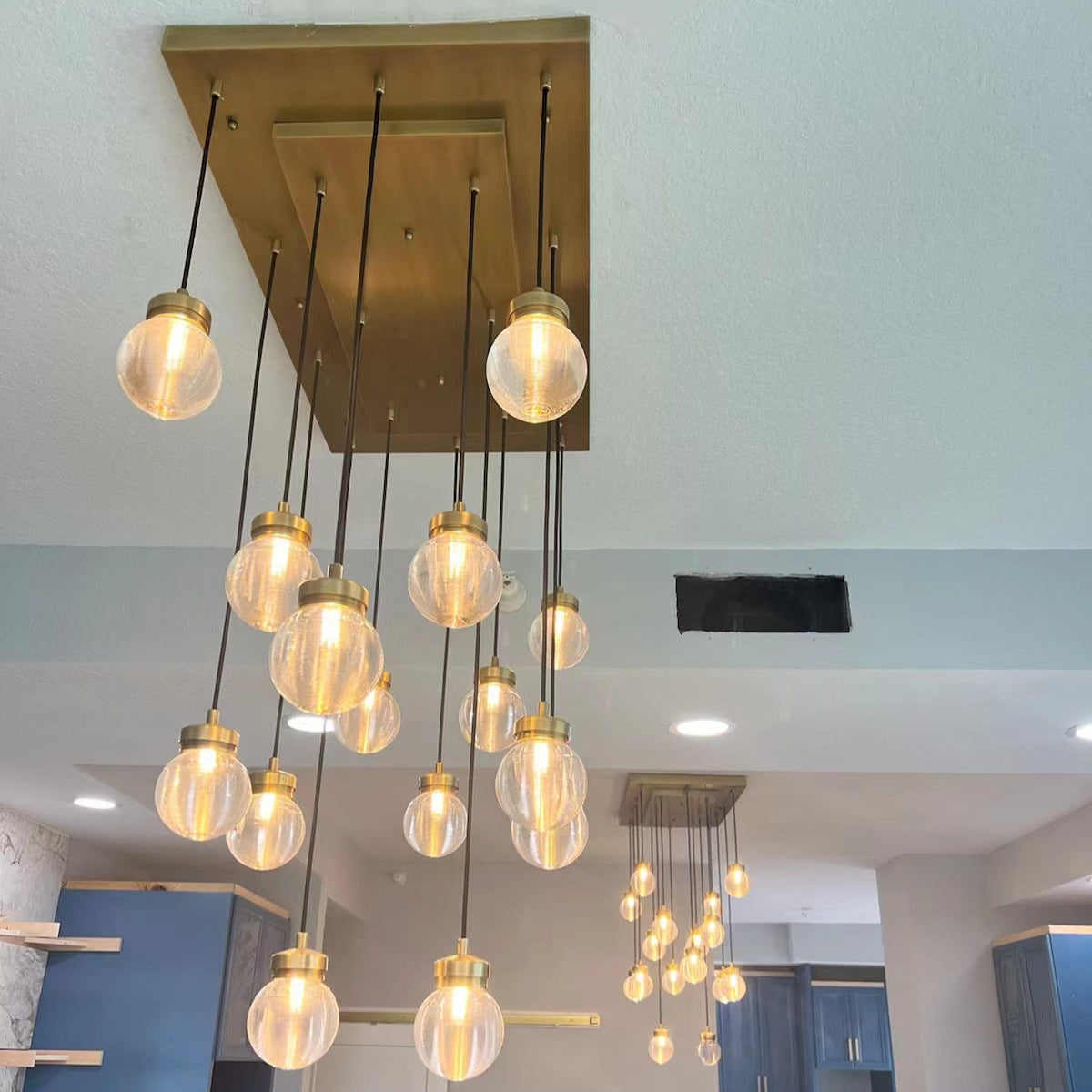 Pearl Rectangular Chandelier 36"
