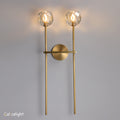 Bille De Clear Crystal Double Ball Wall Sconce 28