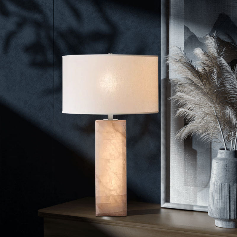 Vintage Alabaster Marble Table Lamp