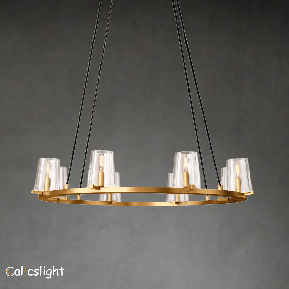 pauillac Clear Glass Round Chandelier 36"