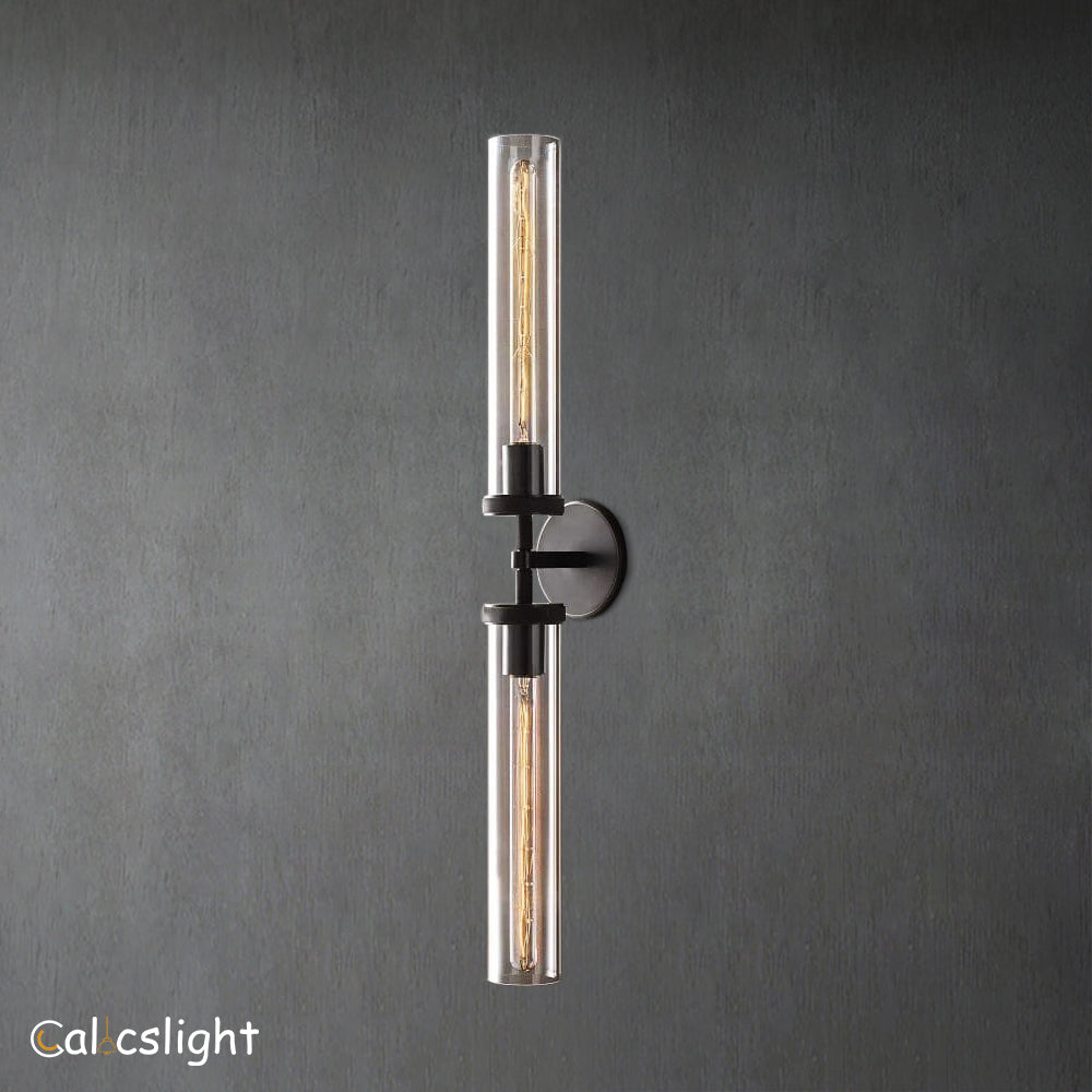 Lambrey Linear Grand Bedroom Glass Wall Sconce