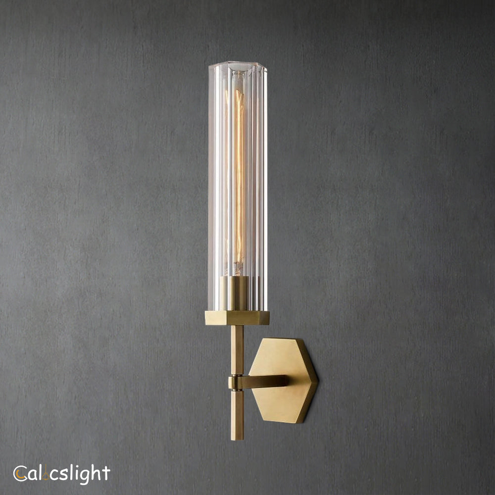 Lambrey Round Grand Bathroom Wall Sconce
