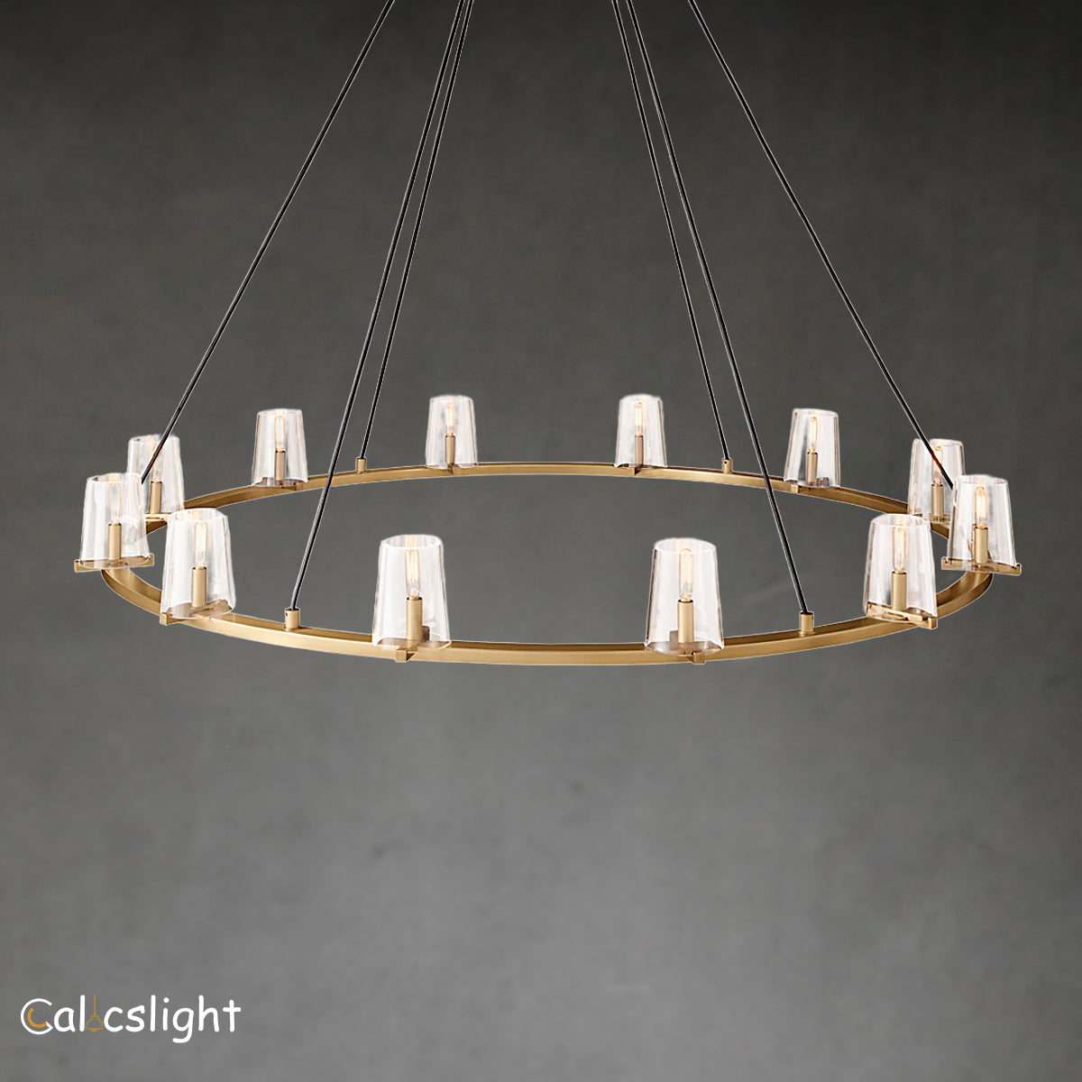 pauillac Clear Glass Round Chandelier 60"