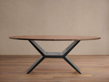Jacob Oval Dining Table with Vertex Base
