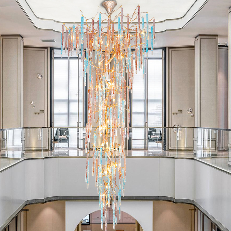 Dora Colorful Crystal Staircase Chandelier