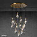 Raindrop Glass Round Chandelier 36