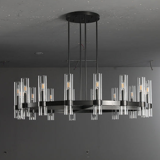 Ravelle Glass Round Chandelier 48"
