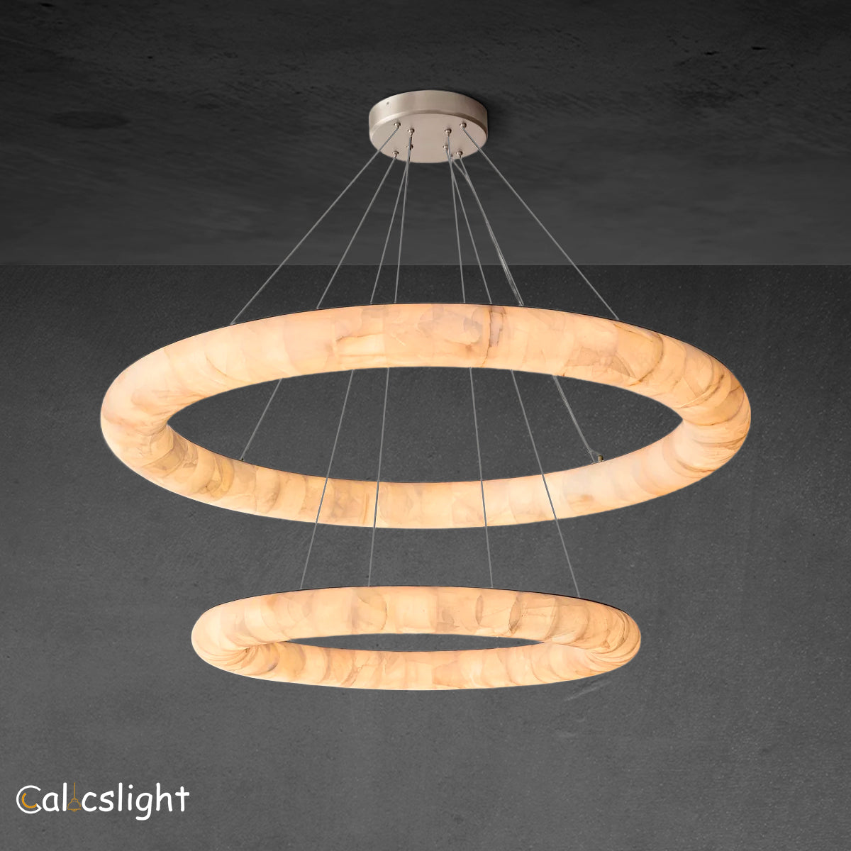Rivage Lisse Two-Tiered Round Chandelier 61"