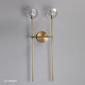 Bille De Clear Crystal Double Ball Wall Sconce 28