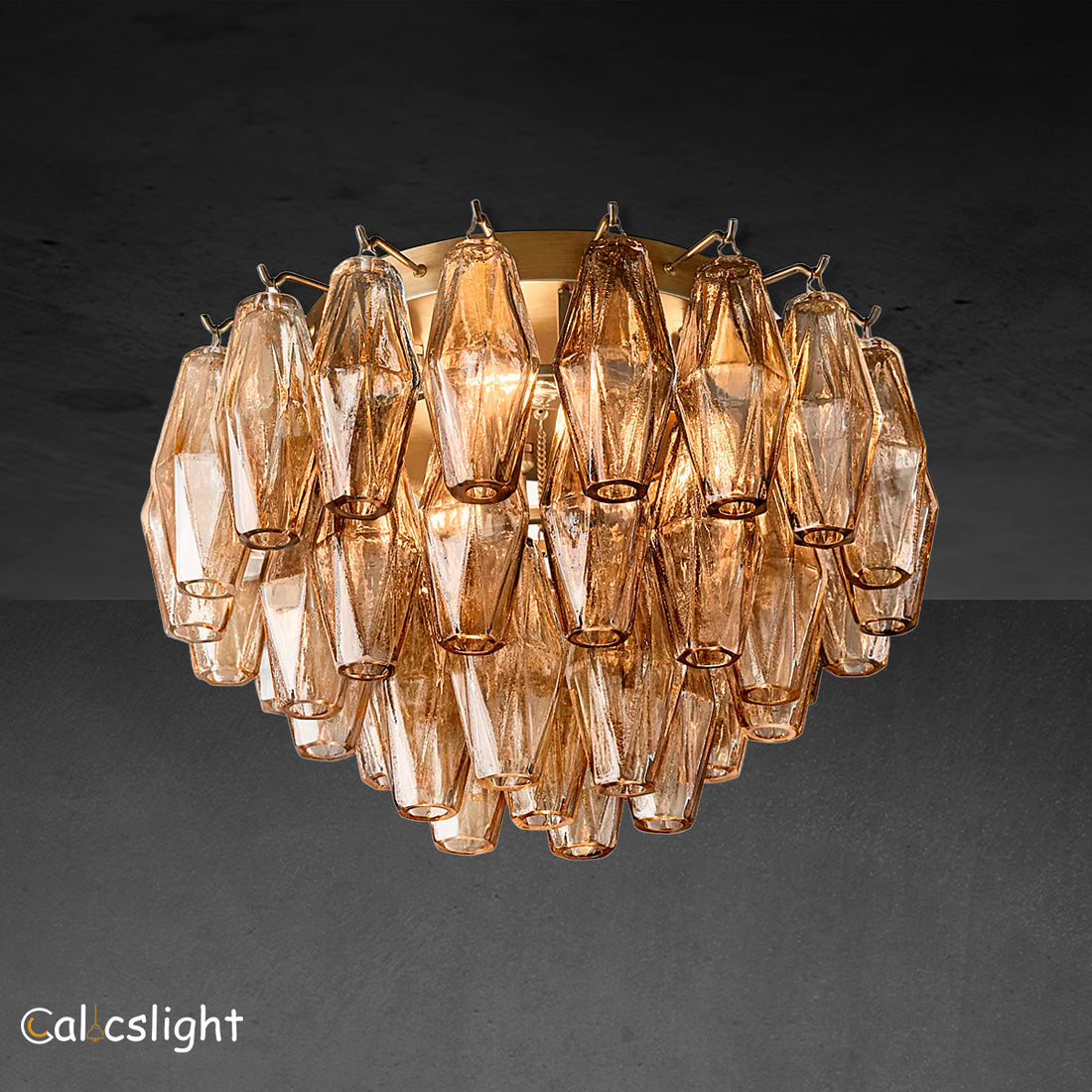Chavelle Glass Round Flush Mount 17"