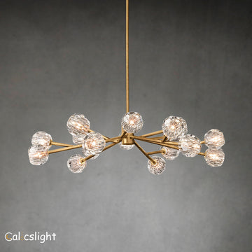 Bille De Crystal Ball Round Chandelier 48"