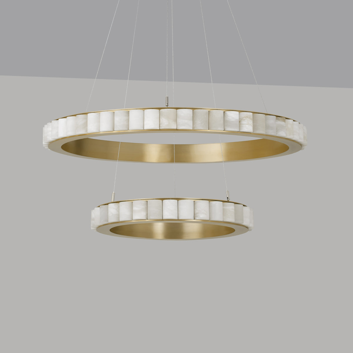 Avalon Alabaster 2 Layer Chandelier