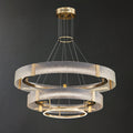 Ripple Glass Chandelier with 1/2/3 Tier - ring-1-Luxehomezone
