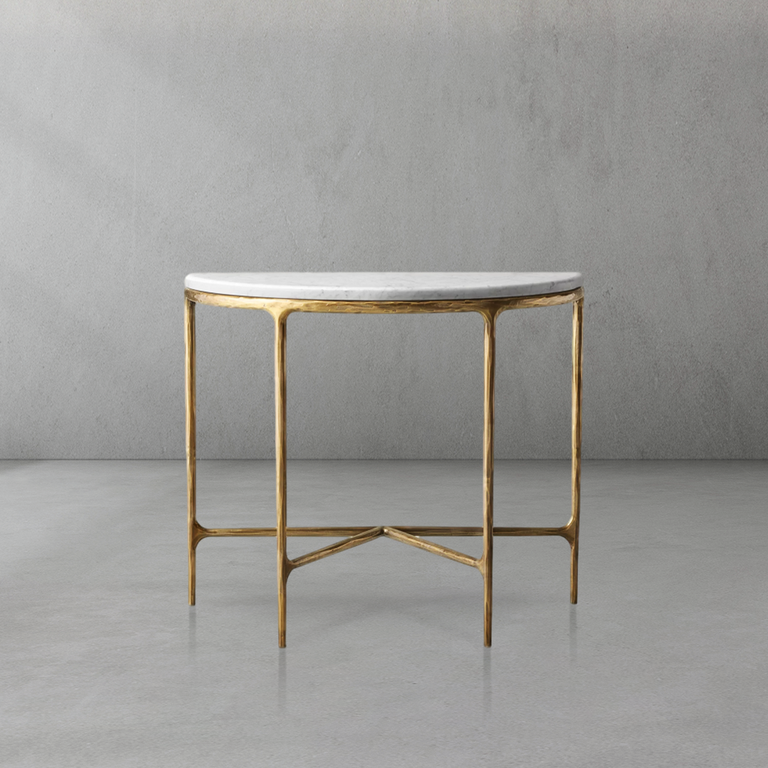 Thaddeus Semi-Circle Marble Console Table