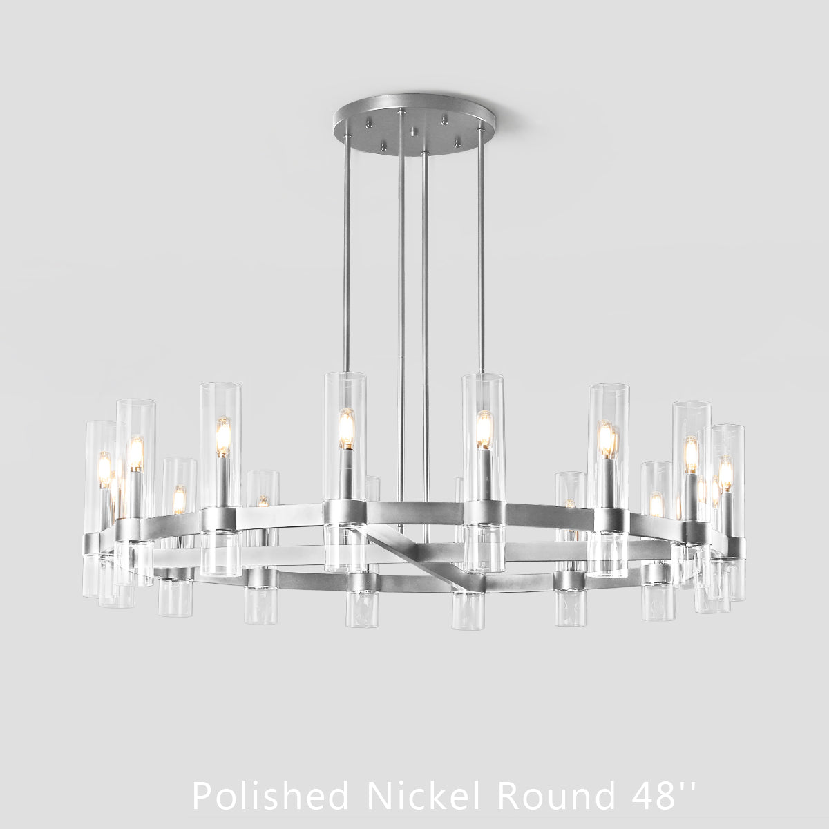 Ravelle Glass Round Chandelier 48"