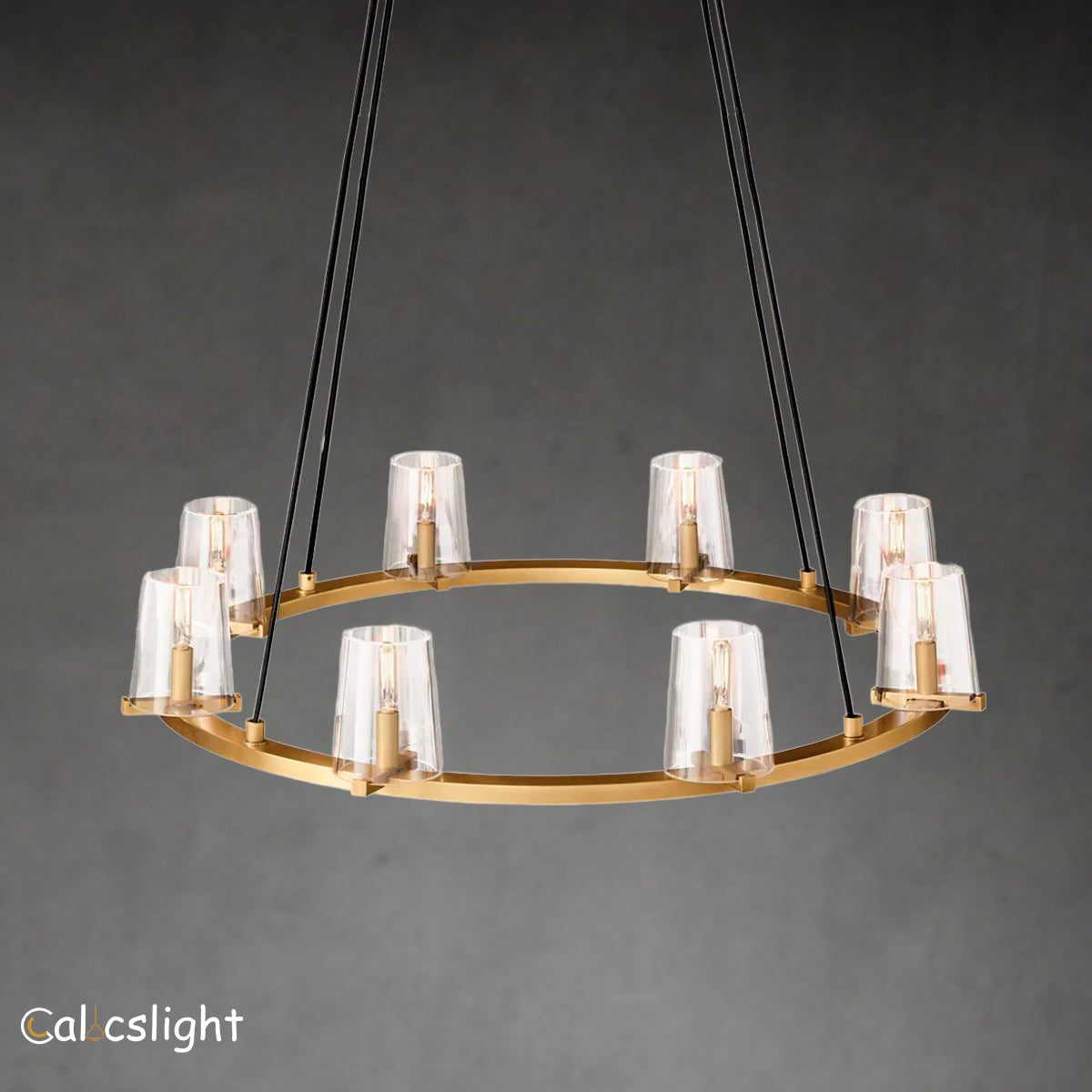 pauillac Clear Glass Round Chandelier 36"