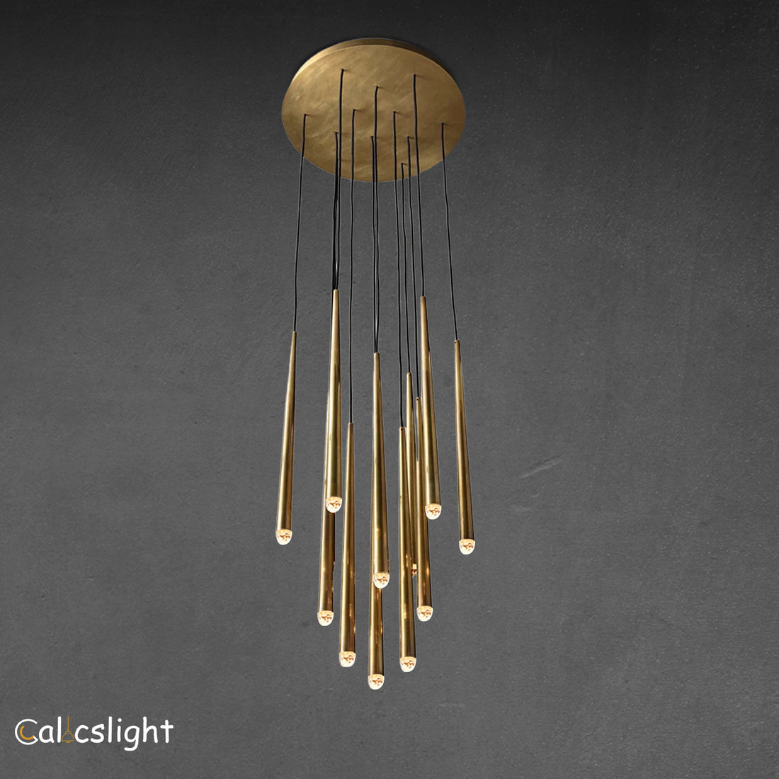 Aureline Brass Round Chandelier 30" 48"