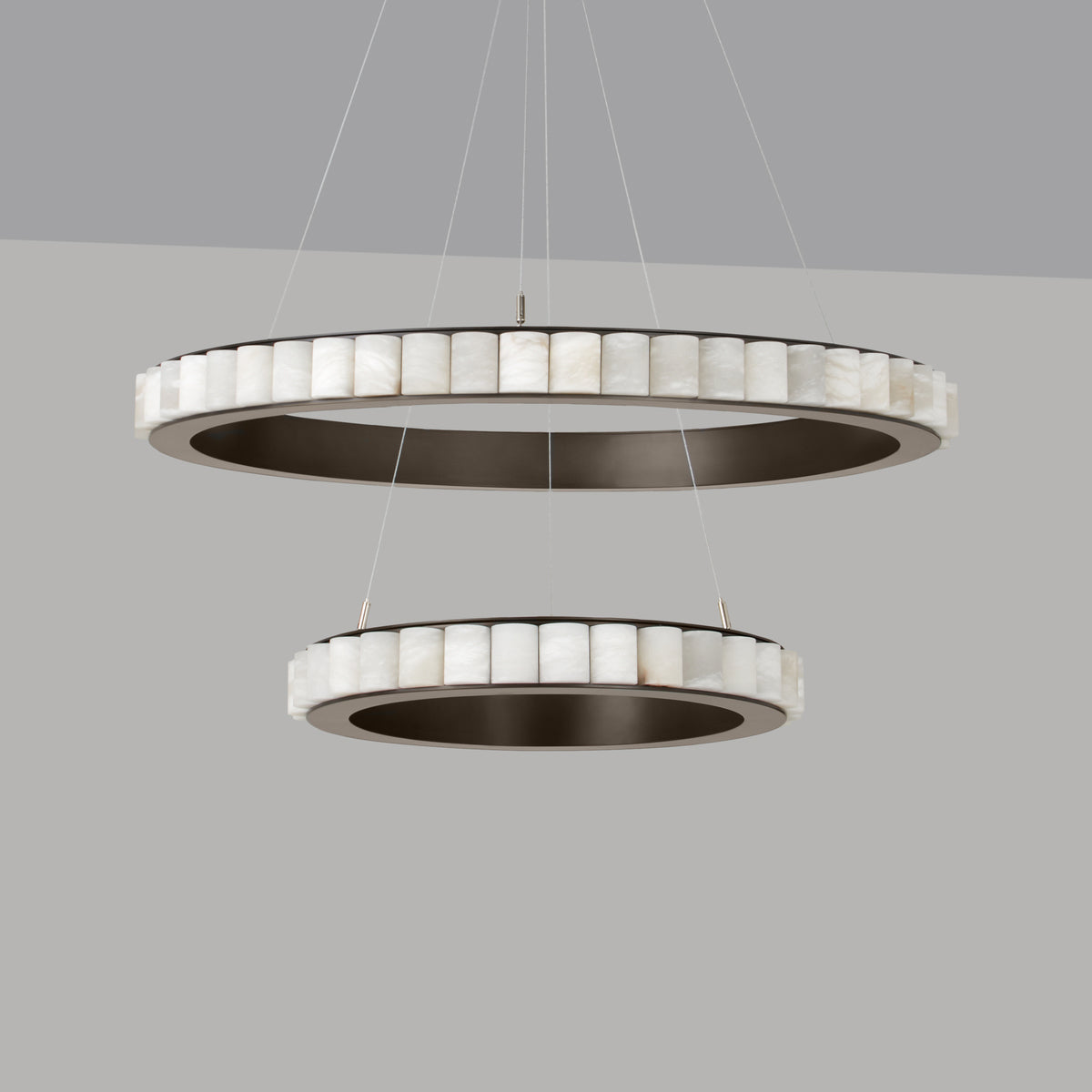 Avalon Alabaster 2 Layer Chandelier