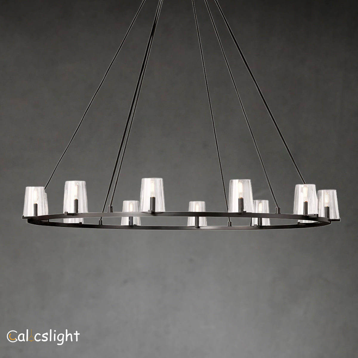 pauillac Clear Glass Round Chandelier 60"