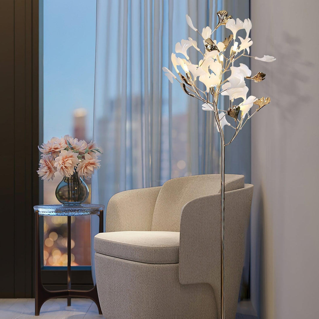 Ginkgo Leaves Floor Lamp