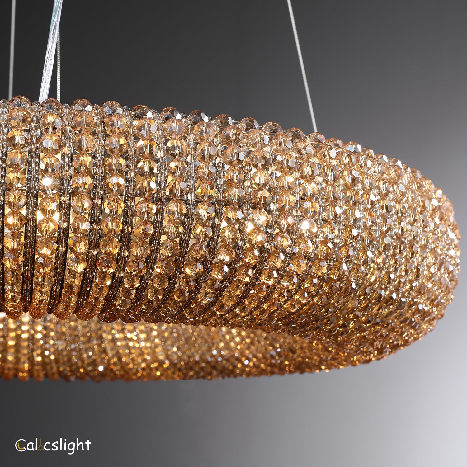 Halo Crystal Aperture Round Chandelier D59"
