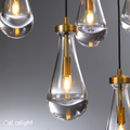 Raindrop Glass Round Chandelier 36