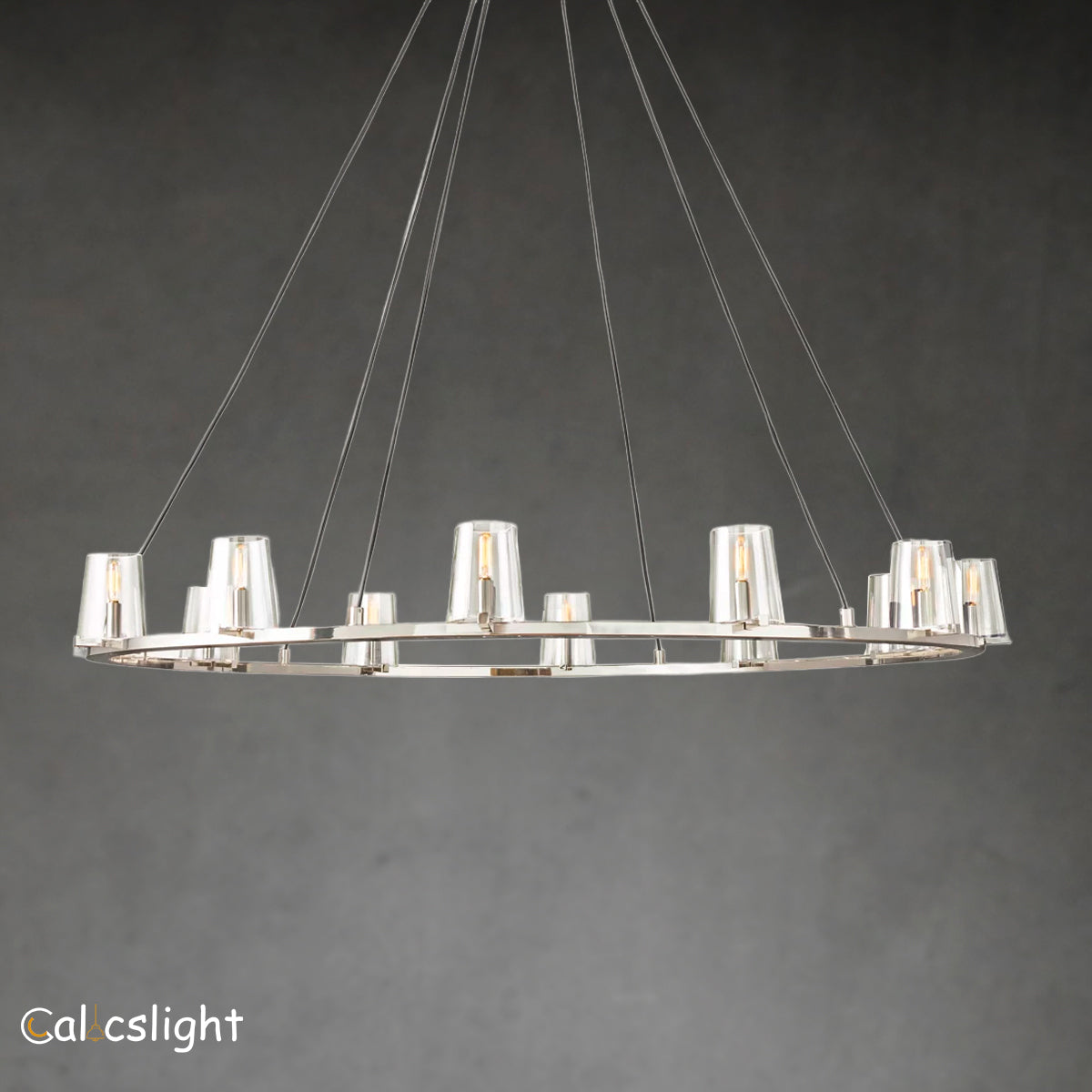 pauillac Clear Glass Round Chandelier 60"