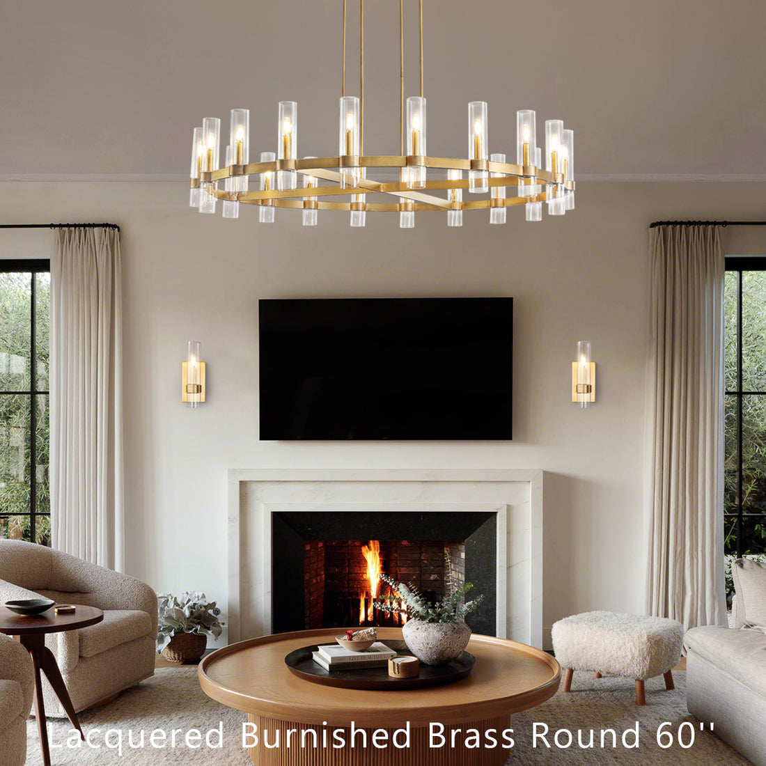 Ravelle Round Chandelier 60"