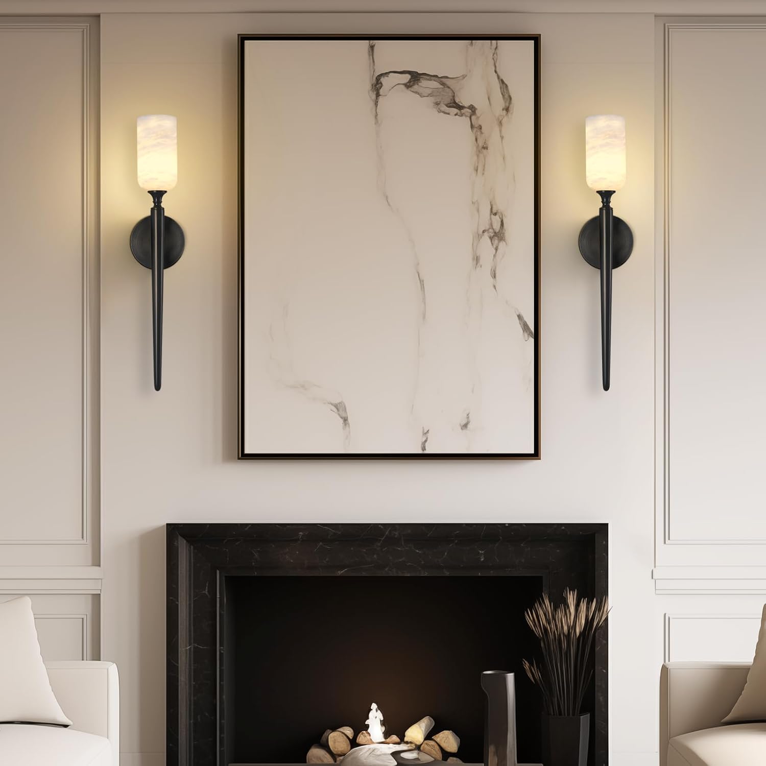 Modern Alabaster Wall Sconces - Fast Delivery-1-Luxehomezone