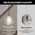 Large LED Pendant Chandeliers with Crystal Bubble Ball - Fast Delivery-1-Luxehomezone