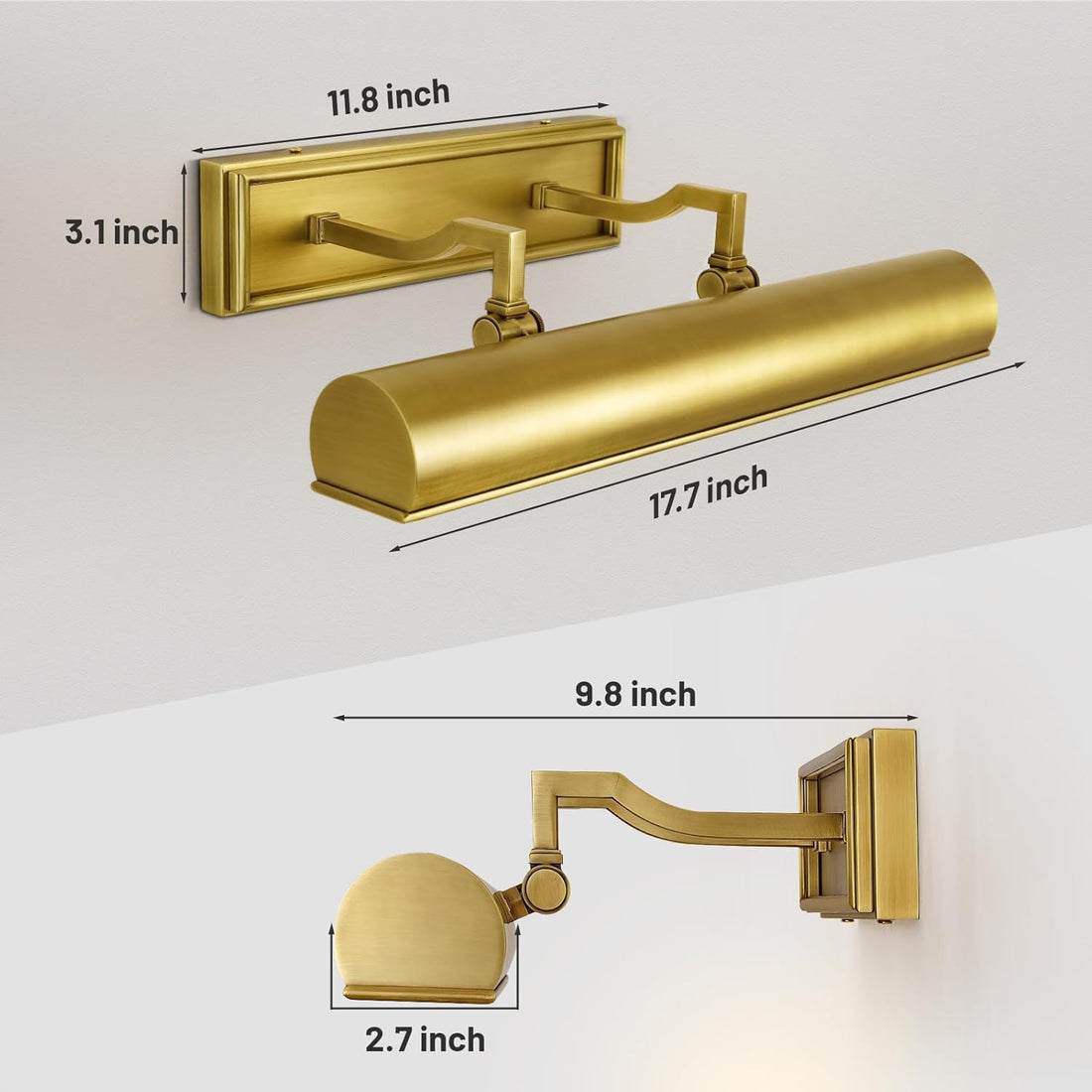 Brass Picture Lights Hardwired