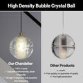 Large LED Pendant Chandeliers with Crystal Bubble Ball - Fast Delivery-1-Luxehomezone