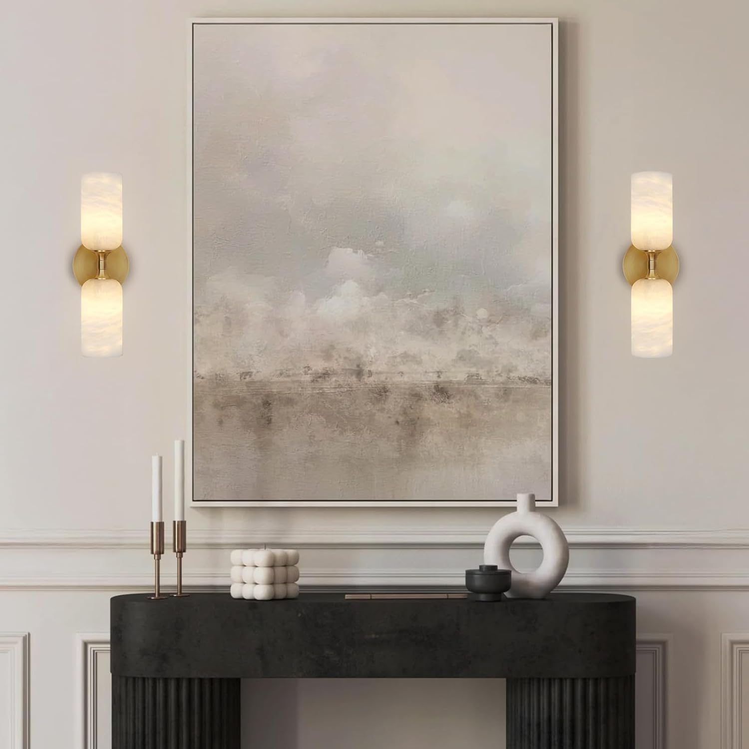 Alabaster 2 Light Wall Sconces - Fast Delivery-1-Luxehomezone