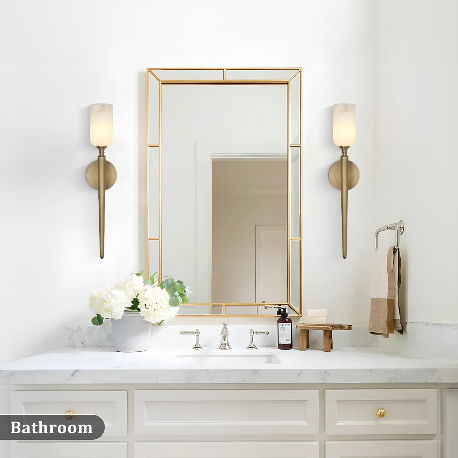 Modern Alabaster Wall Sconces - Fast Delivery-1-Luxehomezone